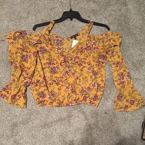 Moa Moa Yellow Floral Blouse